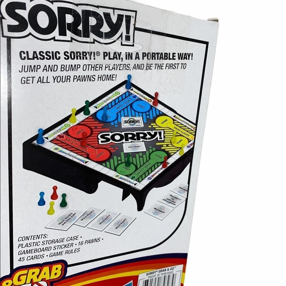 Sorry game portable grab and go; new in box